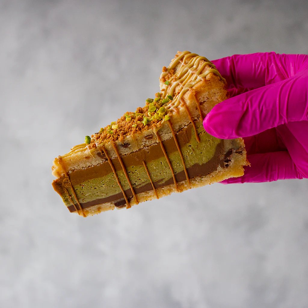 Dubai Chocolate Cookie Pie Slice with Biscoff - Image 2