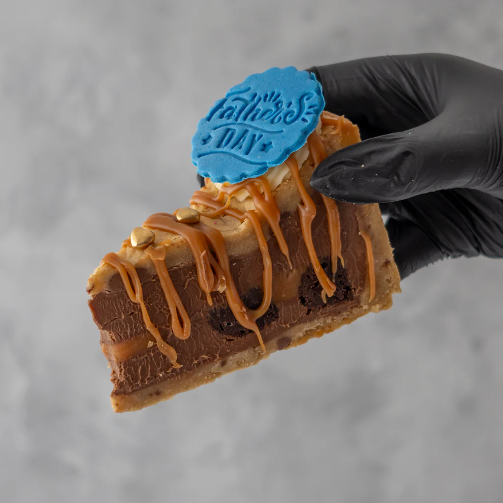 PRE-ORDER - Full Limited Edition Father’s Day Caramel Brownie Cookie Pie - 12 Slices - Image 3