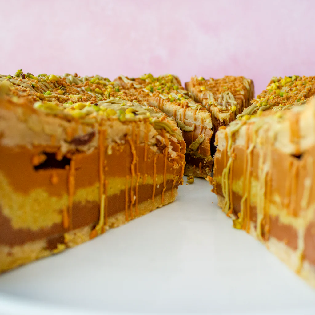 PRE-ORDER - Full Dubai Chocolate Cookie Pie Slice with Biscoff - 12 Slices - Image 7