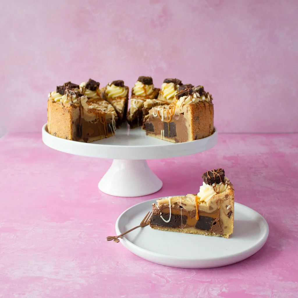 PRE-ORDER - Full Caramel Brownie Cookie Pie Slice - 12 Slices
