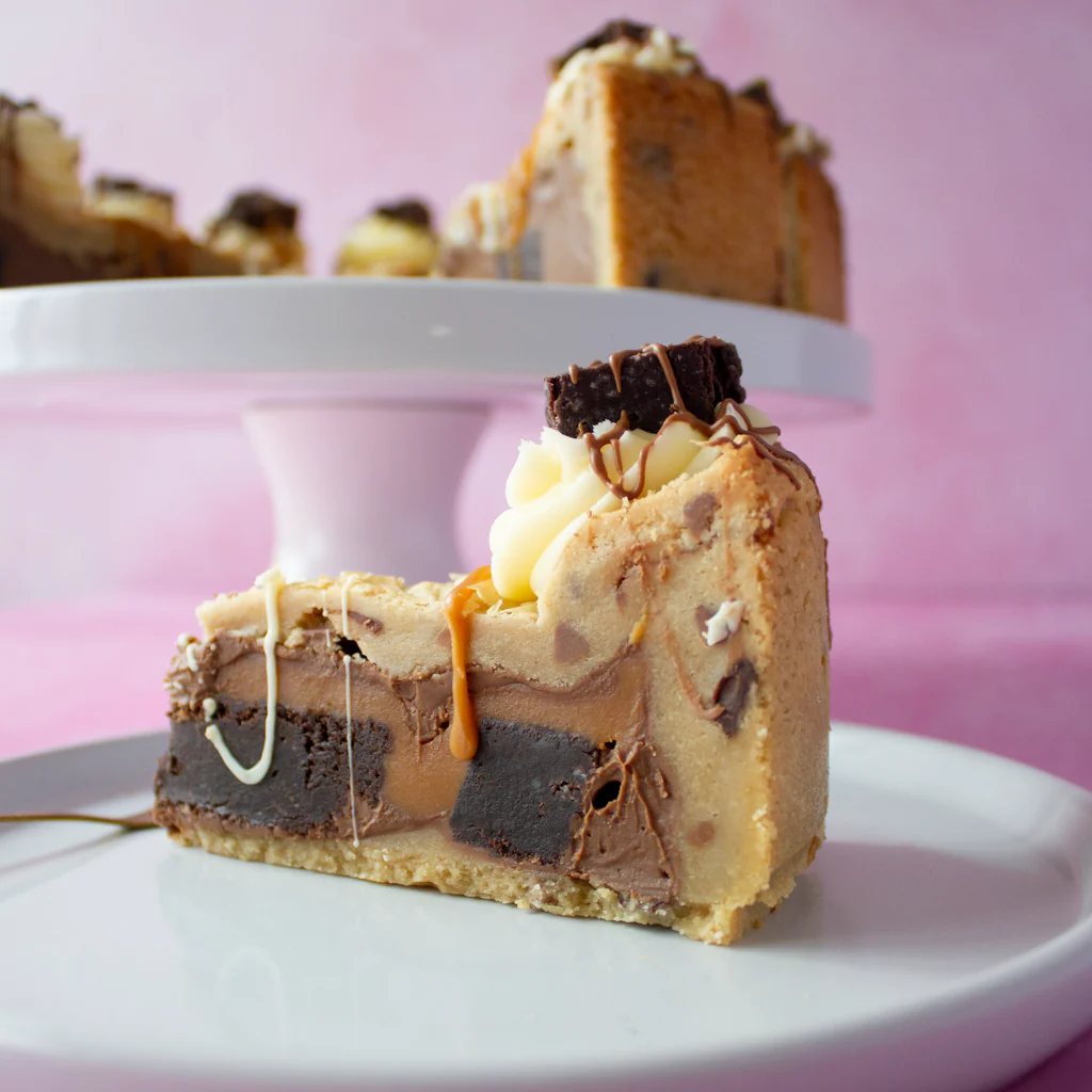 PRE-ORDER - Full Caramel Brownie Cookie Pie Slice - 12 Slices - Image 4