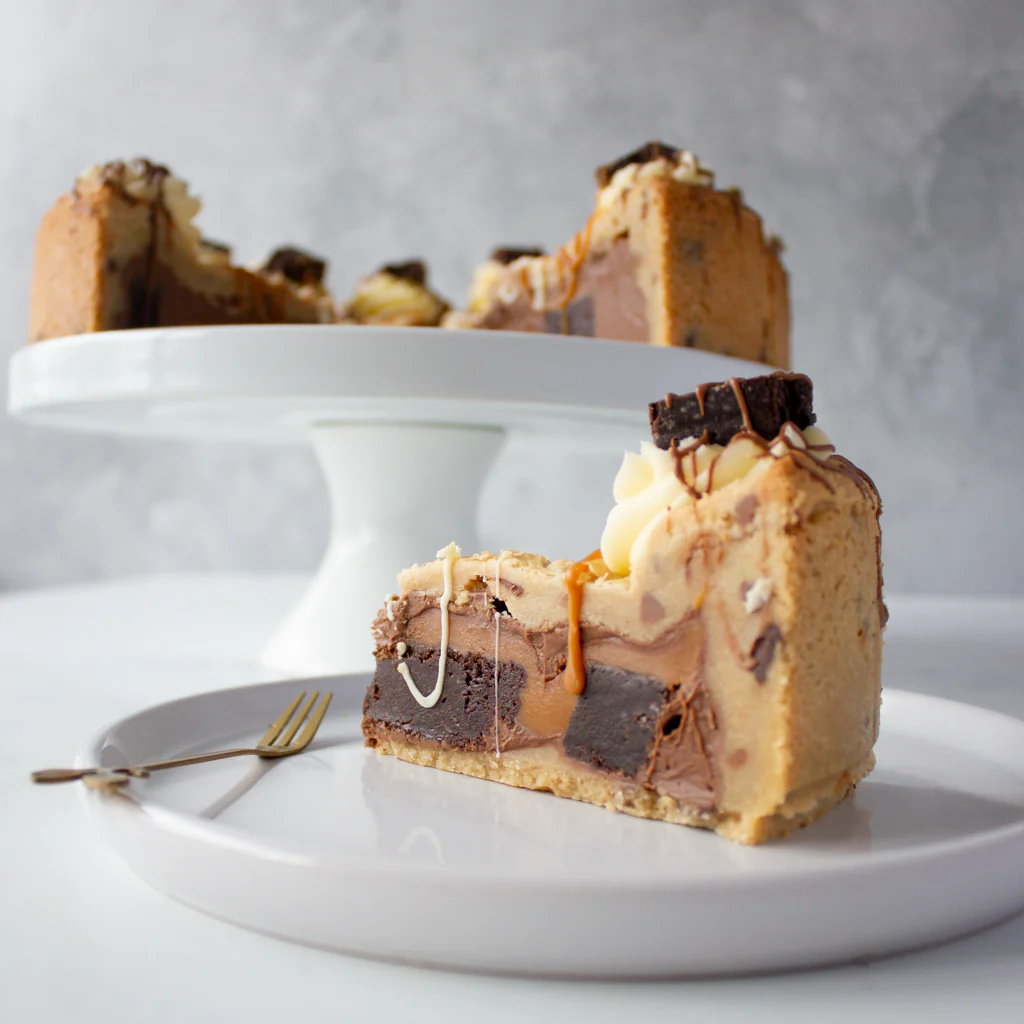 PRE-ORDER - Full Caramel Brownie Cookie Pie Slice - 12 Slices - Image 9